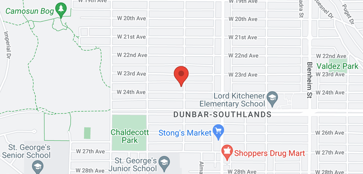 map of 3805 W 24TH AVENUE